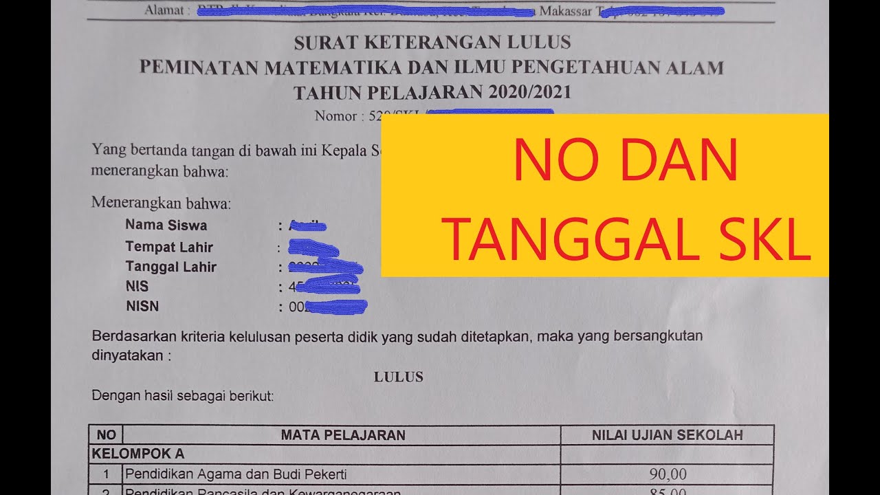 Letak Tanggal Surat Keterangan Lulus Letak Nomor Seri Ijazah Dan - Riset