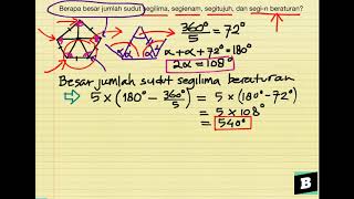 Berapa Besar Jumlah Sudut Segilima Segienam Segitujuh Dan Segi N Youtube