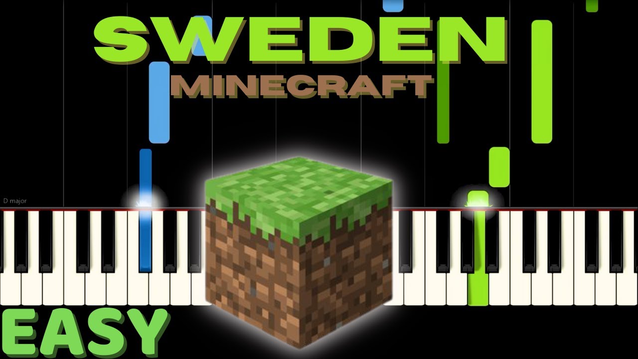 Sweden Minecraft Piano Tutorial EASY - YouTube