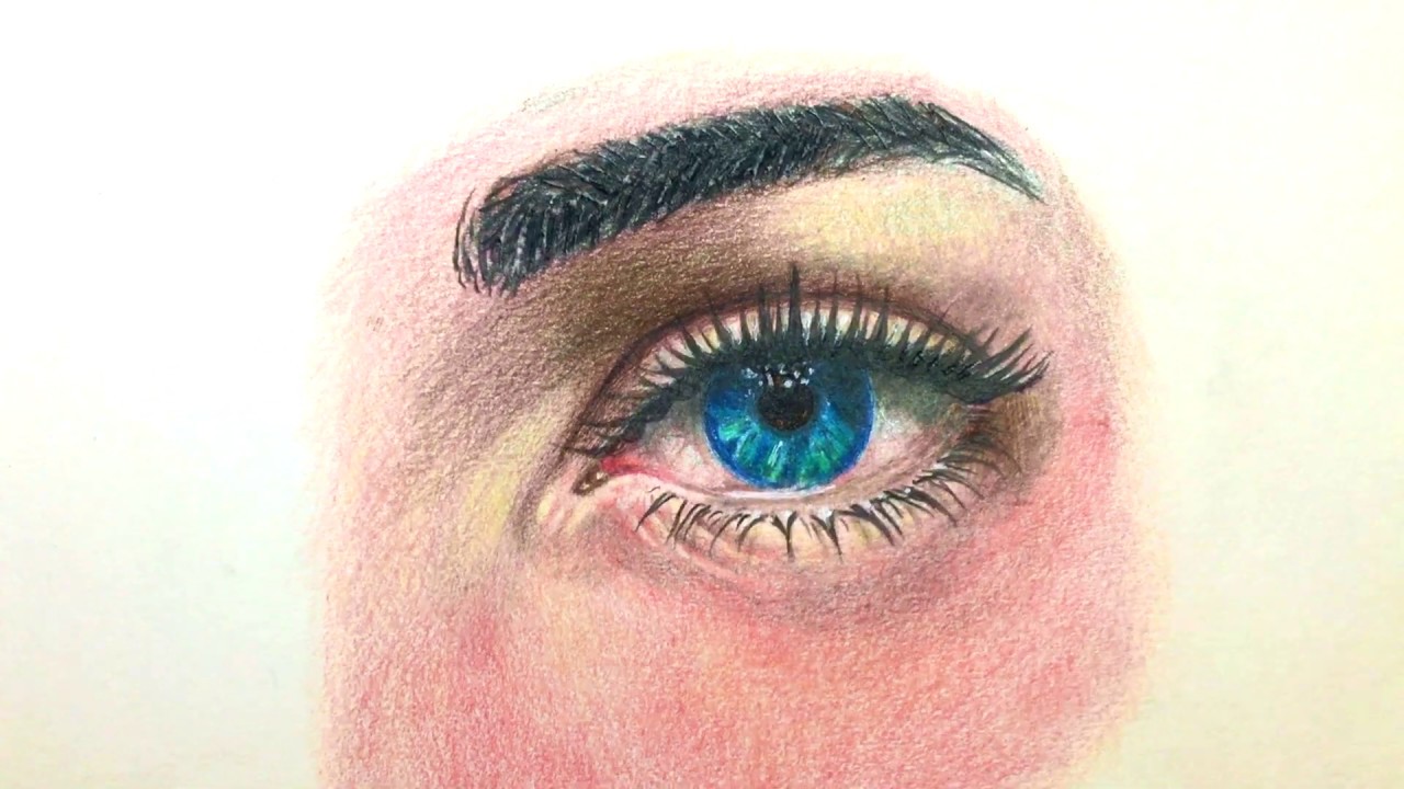 Drawing a Realistic Eye Using Colored Pencil / Draw With Me - YouTube