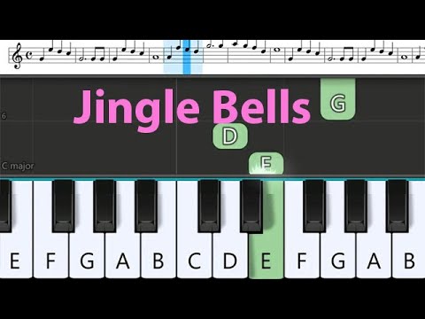 Easy Piano for Beginners: Jingle Bells with music notes - YouTube