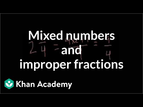 Mixed Numbers And Improper Fractions | Fractions | Pre-Algebra | Khan Academy