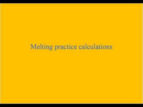 Melting Practice calculations - YouTube