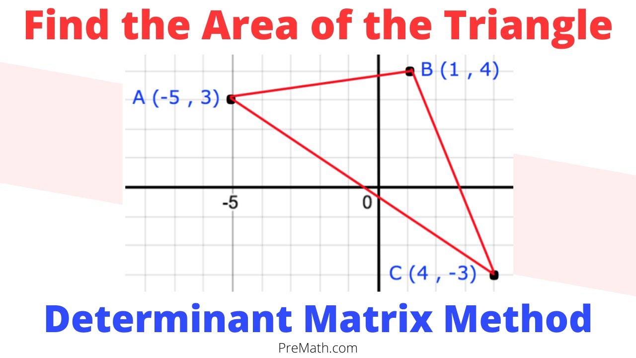 Area Of Triangles Using Matrices Worksheets