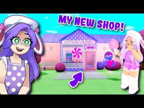 I OPENED My OWN COTTON CANDY Shop In BLOXBURG! (Roblox) - YouTube