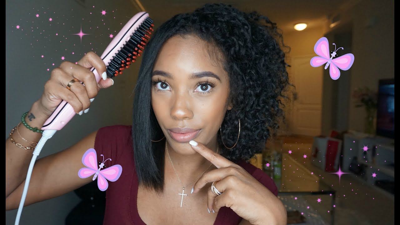 Does It Work Hair Straightener Brush On Natural Hair YouTube