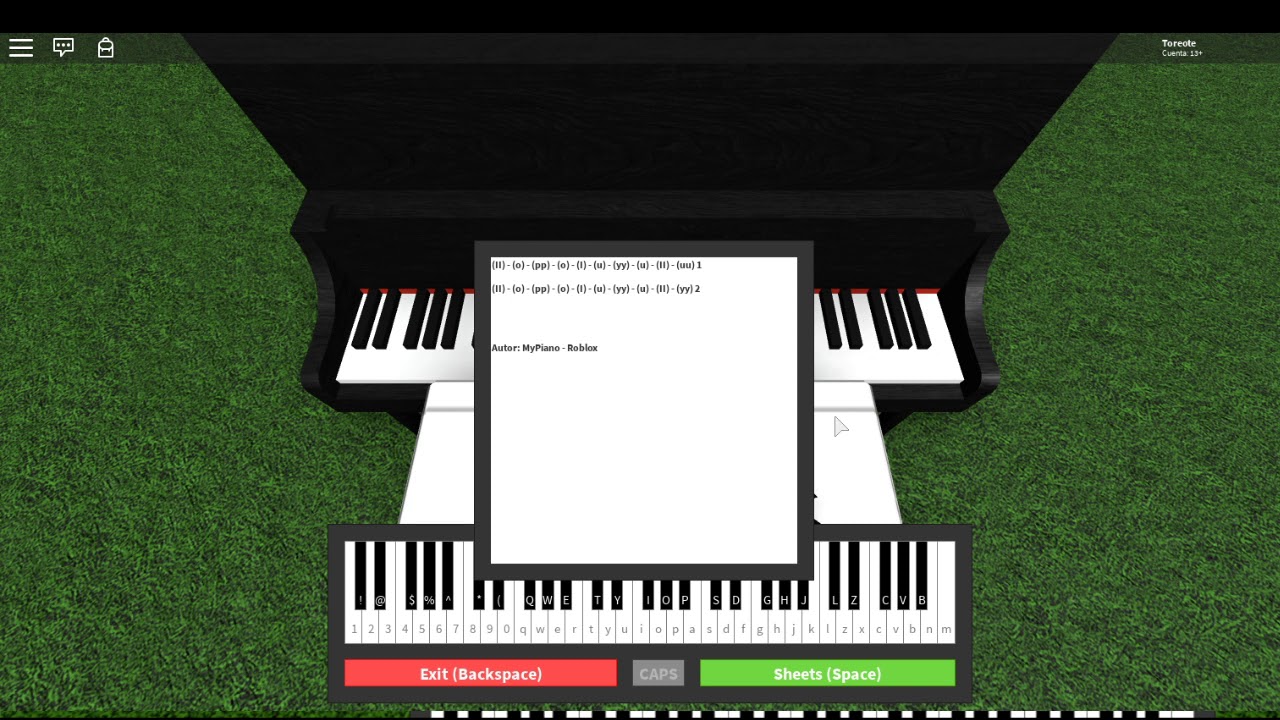 Piano roblox sheets - lightlmka image.