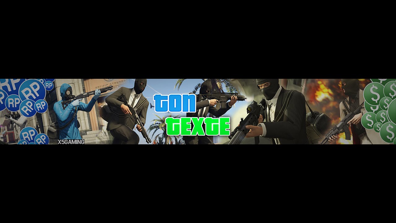 Bannière GTA V Gratuite ! Free Banner Template GTA V ! ( Modifiée ...