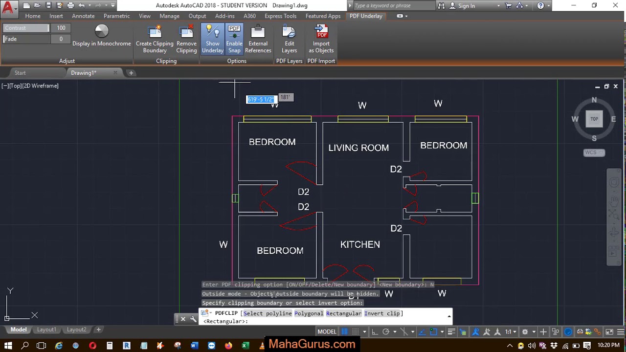 How to use Clipping Image Boundary in Autocad- Clipping Boundary in ...