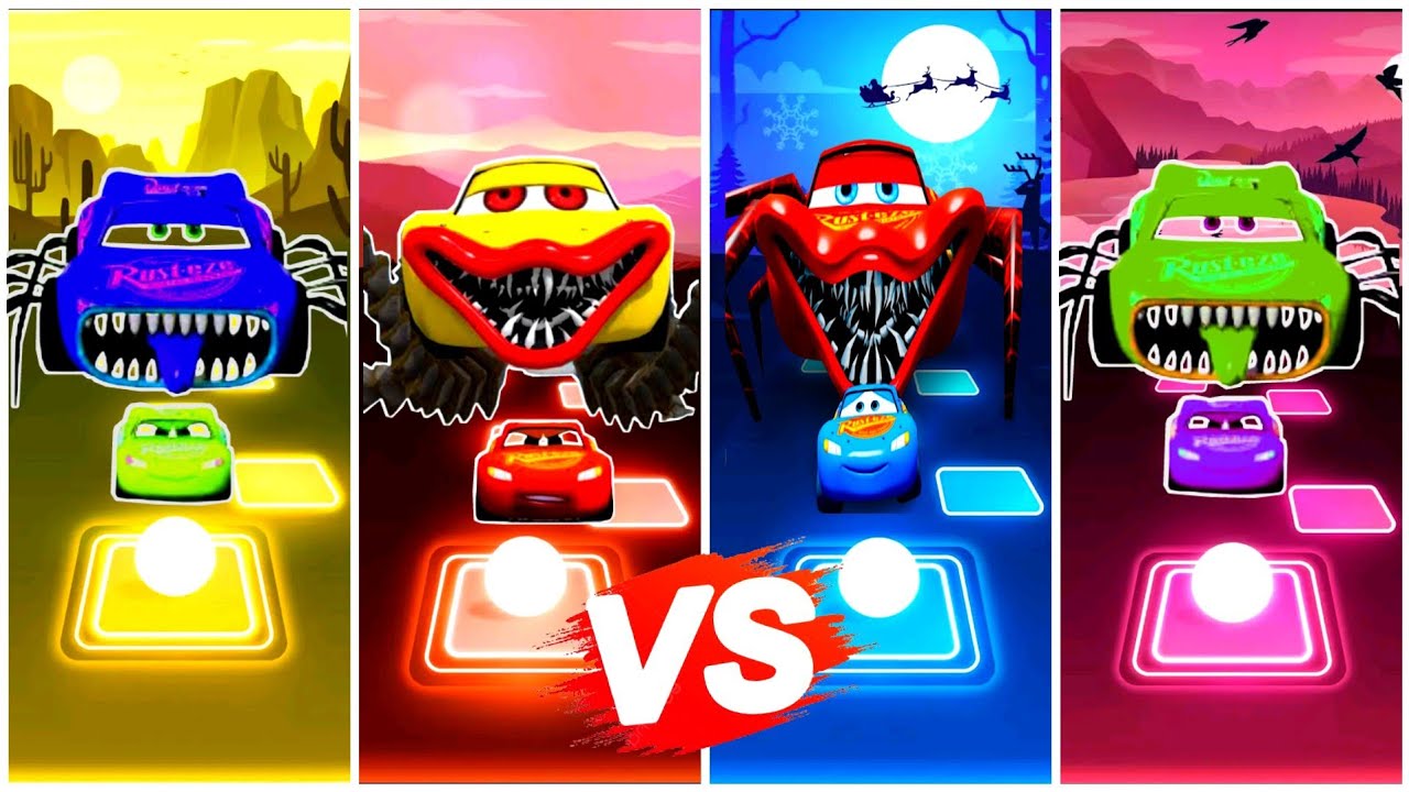 McQueen Blue Eater 🆚 McQueen Yellow Eater 🆚 McQueen Red Eater 🆚 McQueen ...