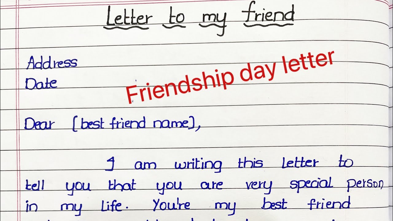 How To Write A Letter To A Friend