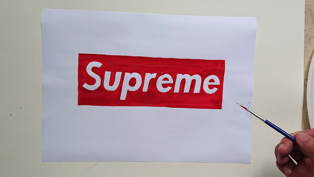 como dibujar el logo supremo/how to draw the supreme logo - YouTube