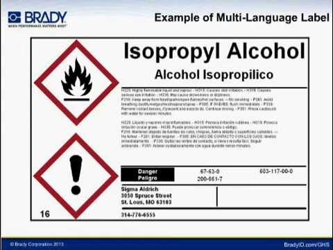 Isopropyl Alcohol Hazard Label