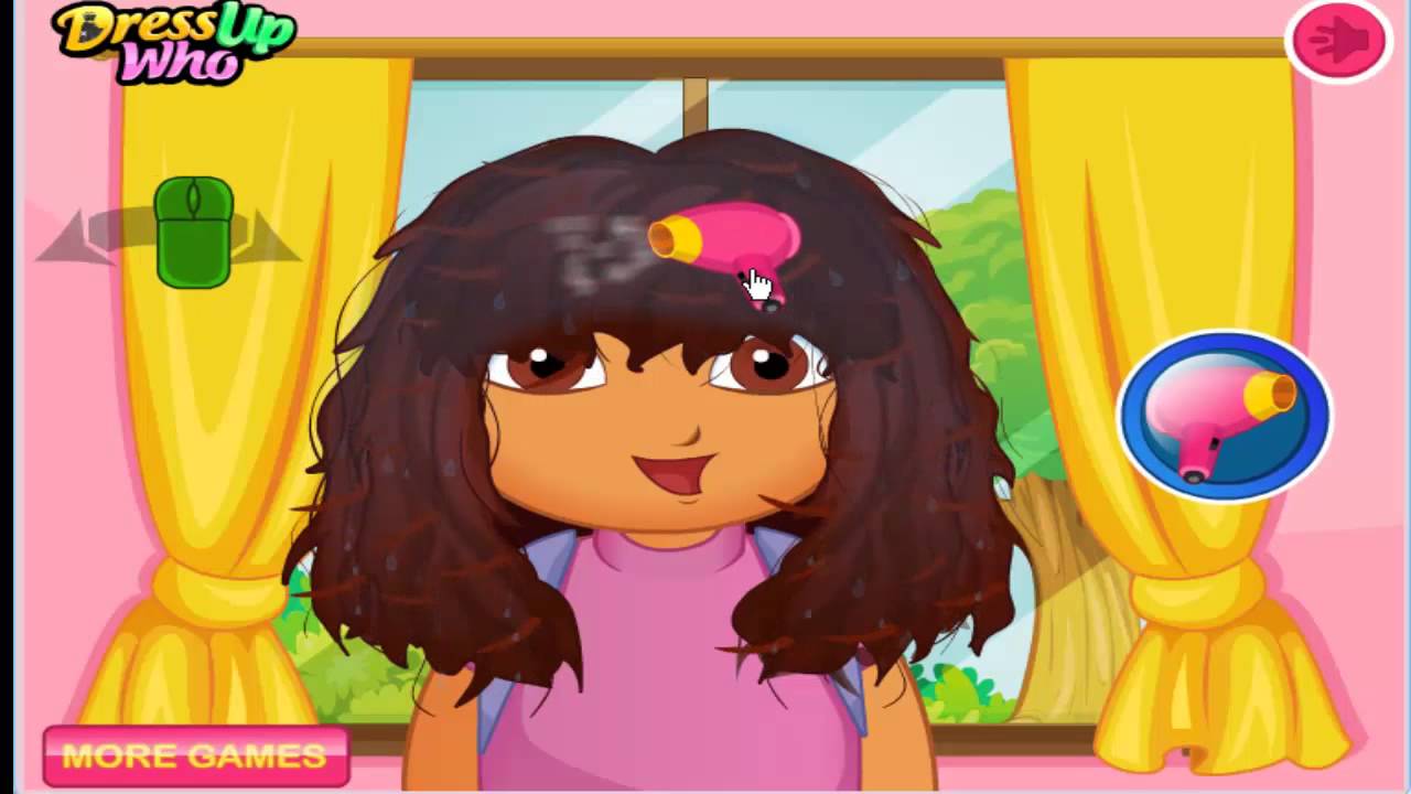 Dora First School Day Haircut Game Adventure - YouTube