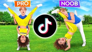 IMPOSSIBLE ACROBATICS CHALLENGE || Pro VS Noob || TIKTOK Tricks Only 1% Can Do by 123 GO! CHALLENGE