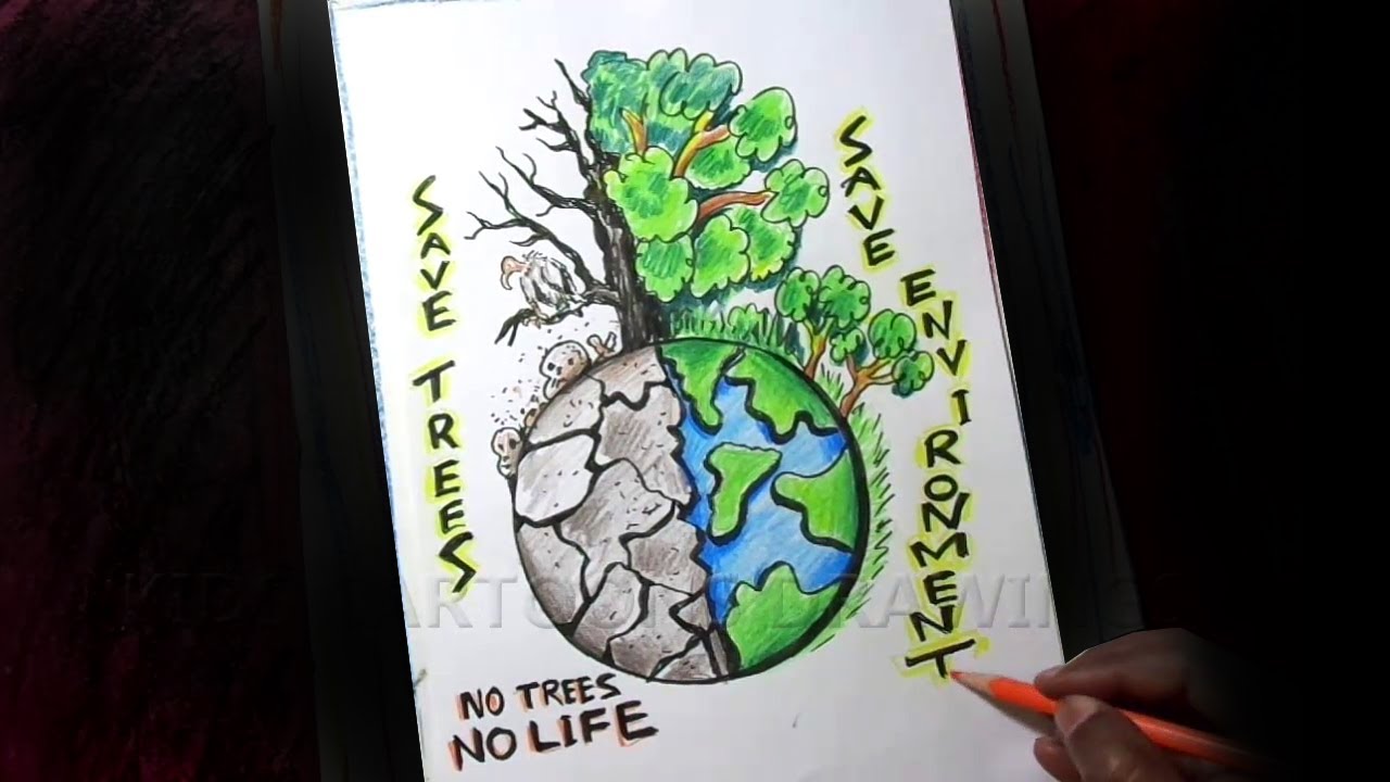 How to Draw #World Environment Day #Best Poster Idea #Drawing Step by ...