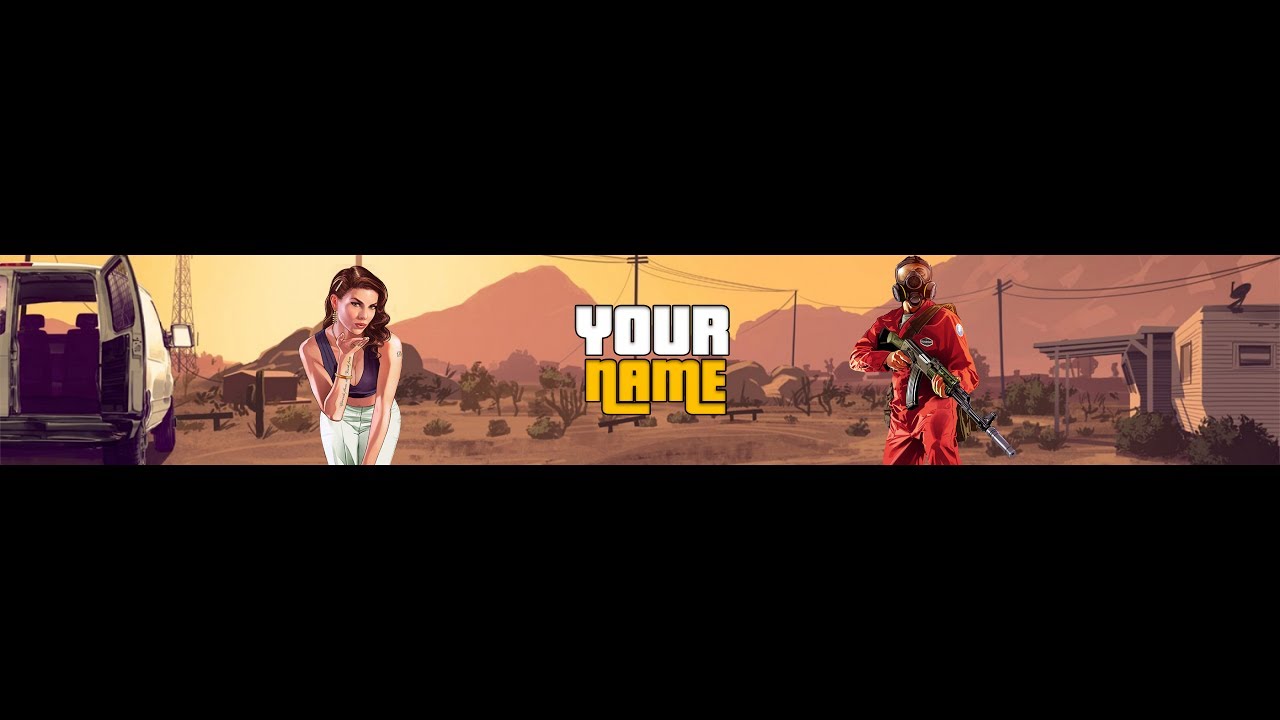 GTA 5 - FREE Youtube Banner Template #12 | + PSD File - YouTube