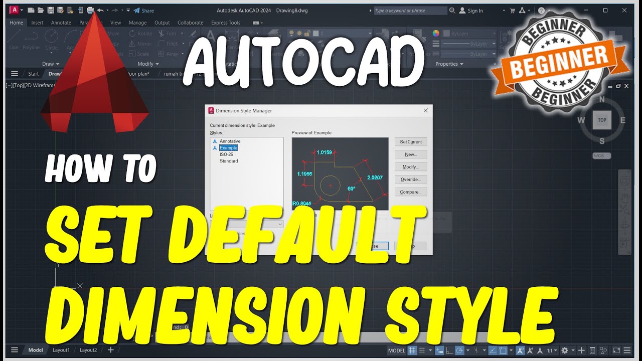 AutoCAD How To Set Default Dimension Style - YouTube