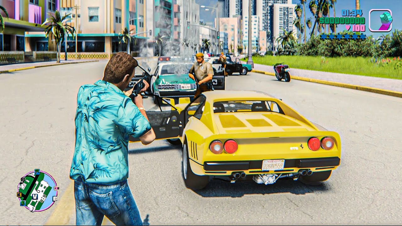 GTA Vice City Remake - Unreal Engine 5 Gameplay Concept Demo made with ...