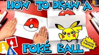 How To Draw A Pok Ball Folding Surprise - #stayhome and draw #withme