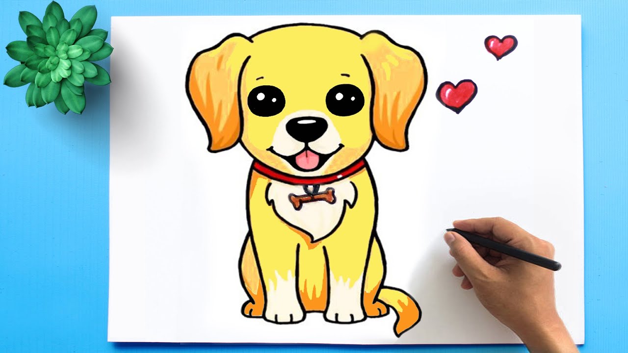 100+ easy cute dog drawings tutorial and inspiration