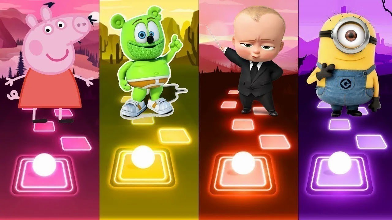 Peppa Pig 🆚 Gummy Bear 🆚 Baby Boss 🆚 Minions | Who Is Win 🎯🏆 | Tiles ...