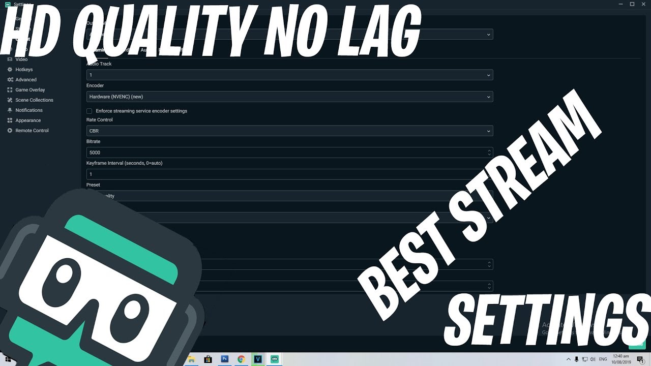 Best streamlabs obs settings - giveaca