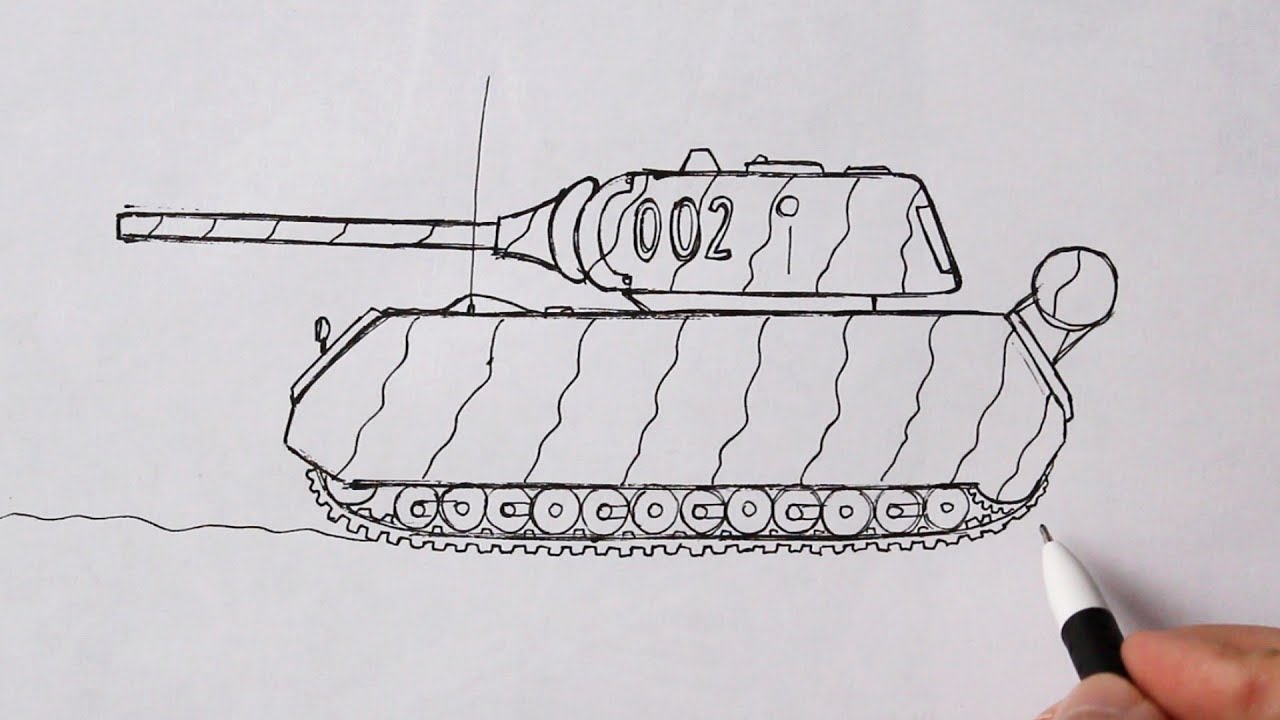 How to draw a Tank | For Beginners - YouTube