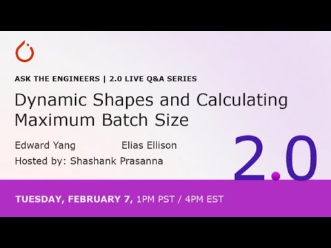 YouTube thumbnail image for PyTorch 2.0 Q&A: Dynamic Shapes and Calculating Maximum Batch Size