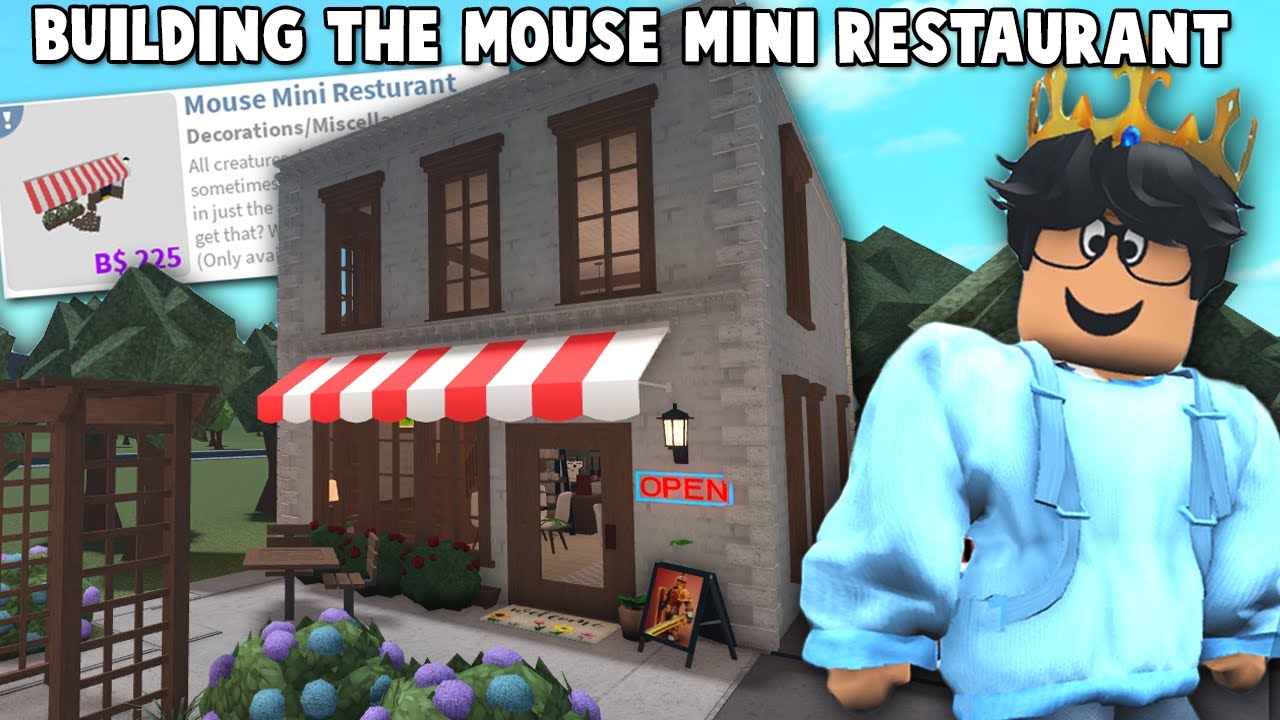 BUILDING THE NEW BLOXBURG MOUSE MINI RESTAURANT BUT LIFE SIZED - YouTube