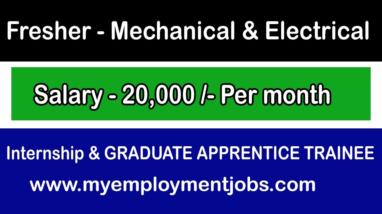 B.E.Mechanical Engineer Intern - Salary 20,000 Per month ...