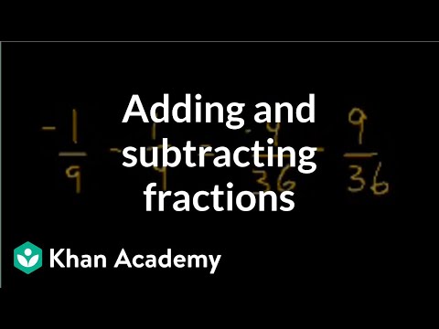 Adding And Subtracting Fractions | Fractions | Pre-Algebra | Khan Academy