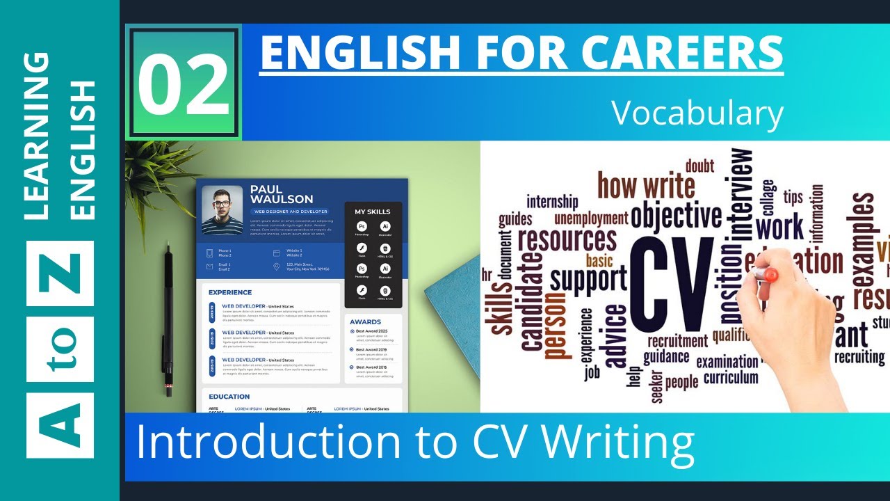 Introduction to CV Writing (Vocabulary) | English for Careers - YouTube