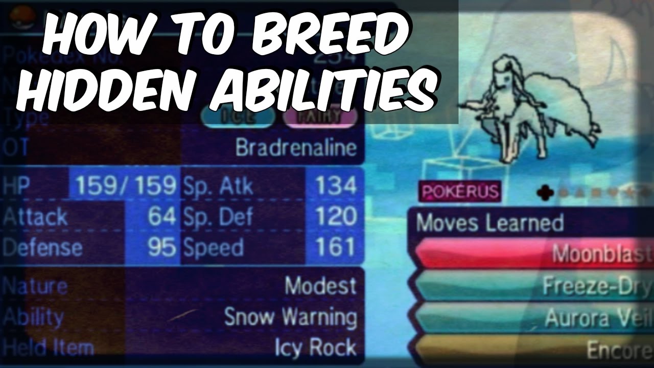 25 Pokemon Sun And Moon How To Get Hidden Abilities Advanced Guide