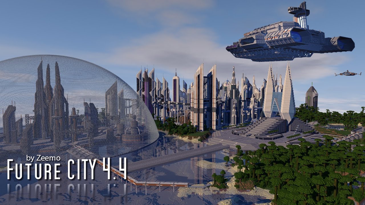 Minecraft futuristic city map 1.7.10 - allstarbxe