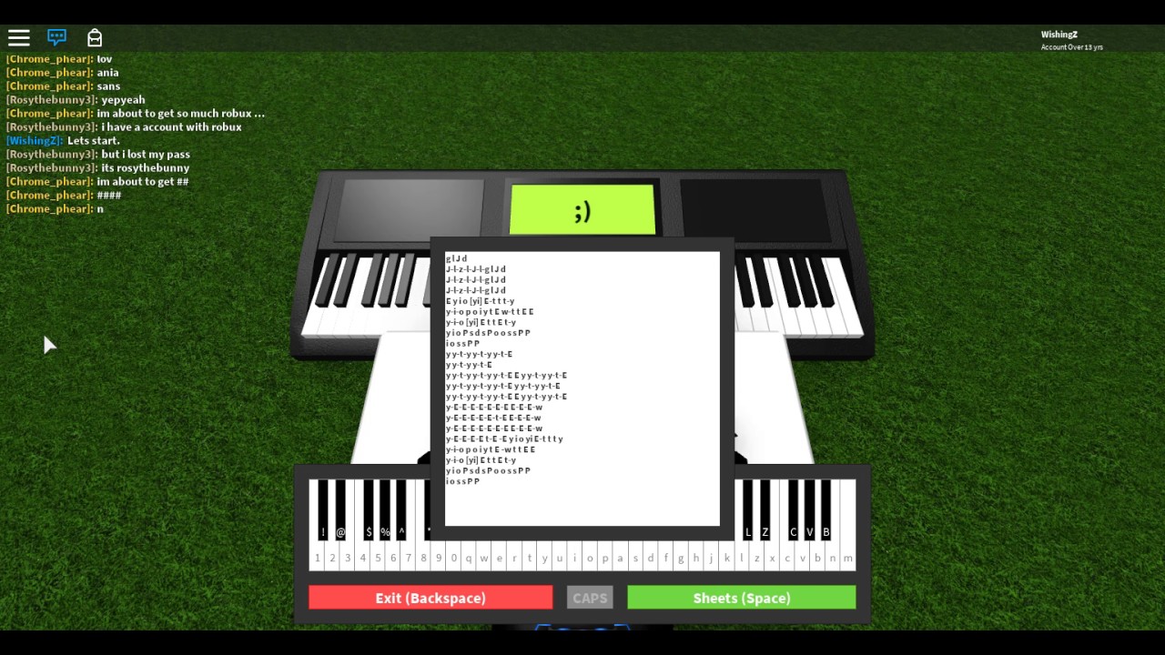 Piano sheet roblox - wqpmama