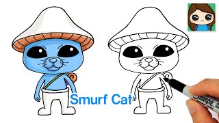 How to Draw Smurf Cat