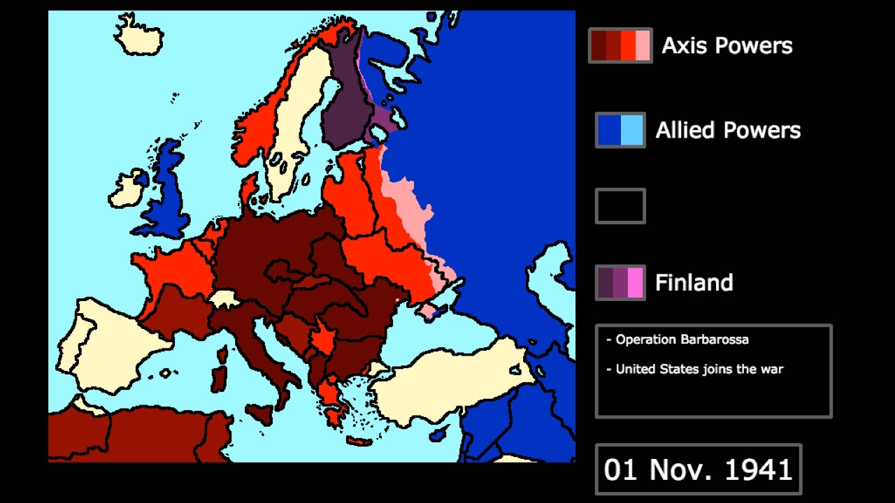 World War II in Europe (1939-1945): Every Month - YouTube