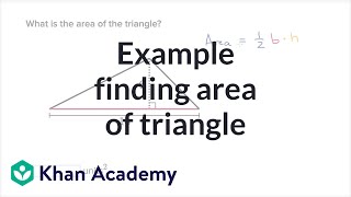 Example finding area of triangle