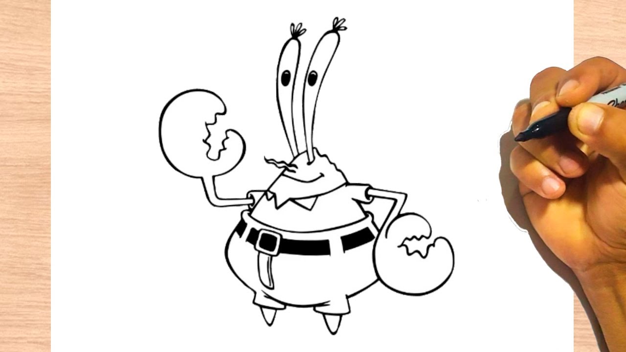 Mr Krabs Drawing Easy