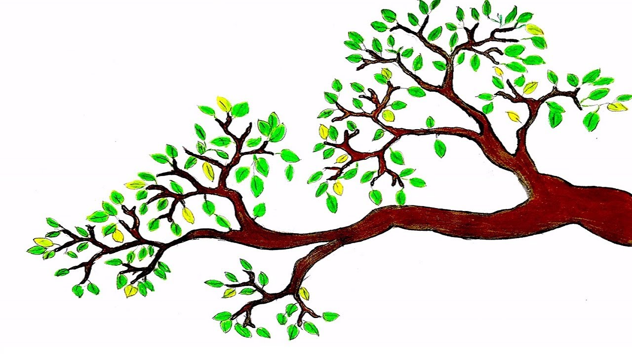 Simple Tree Drawing With Leaves