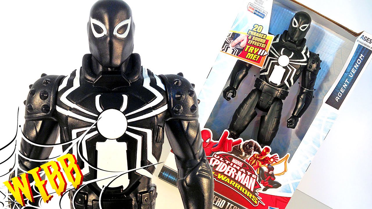 ULTIMATE SPIDER-MAN Web Warriors AGENT VENOM Titan Hero Tech Action Figure  Review - YouTube