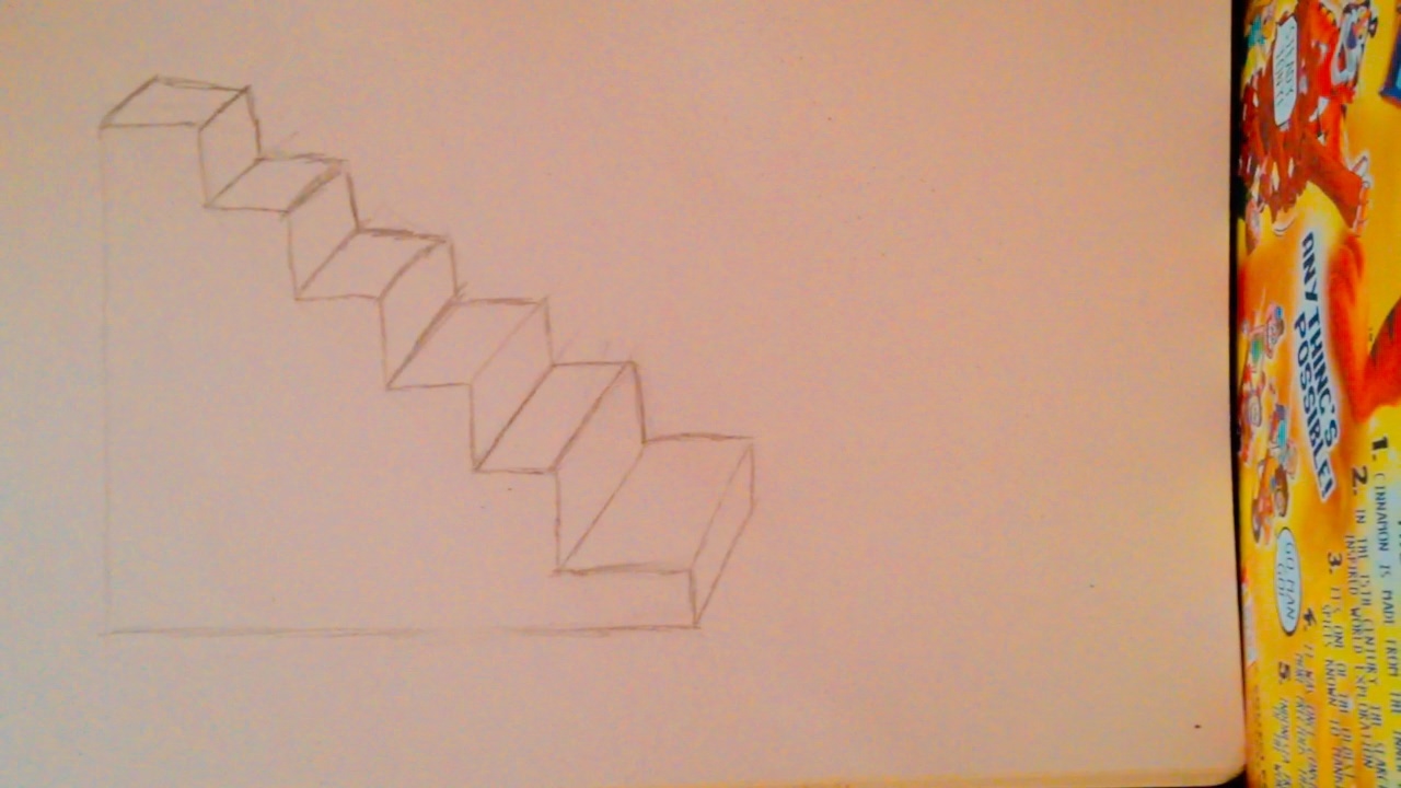 HOW TO DRAW STAIRS FOR BEGINNERS!!! - YouTube