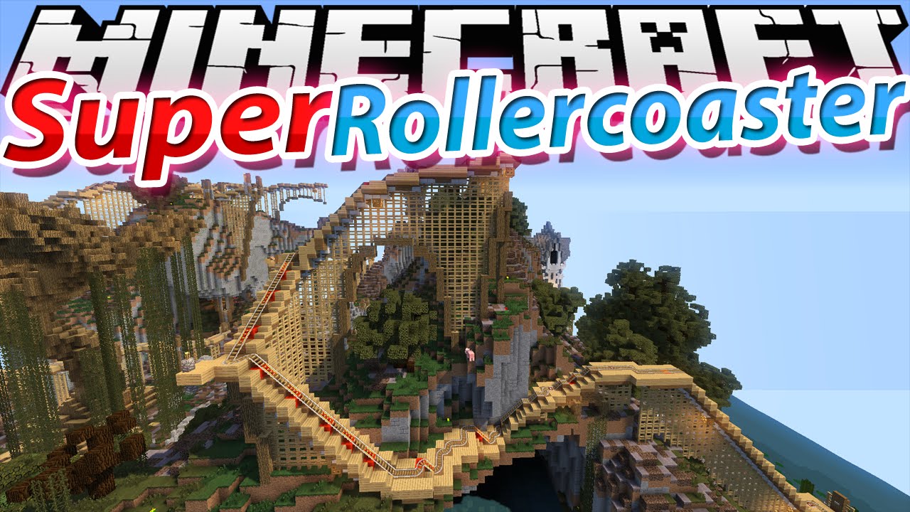 MINECRAFT - MEGA ROLLERCOASTER - MAP SHOWCASE ! - YouTube