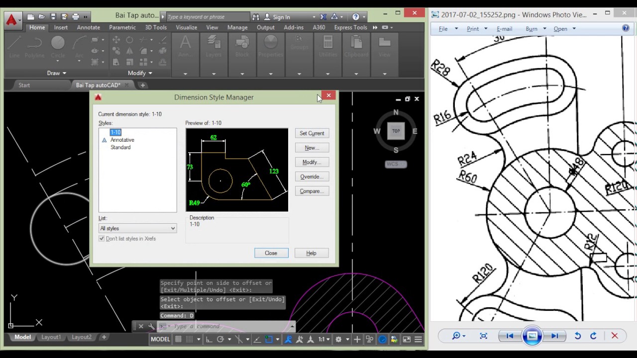 លំហាត់ AutoCAD Khmer by Khmer Knowledge - YouTube