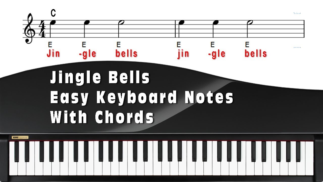 Jingle Bells Easy Keyboard Notes With Chords | Sheet Music | Christian ...