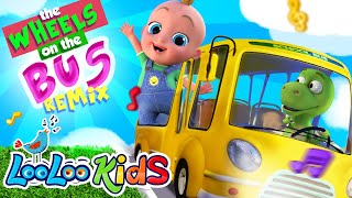 wheels on the bus remix bounce to the beat kids songs from looloo kids