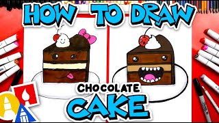 How To Draw Funny Chocolate Cake