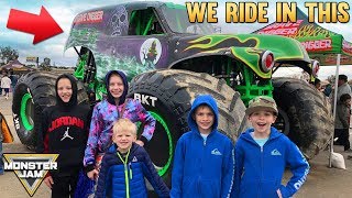 kids ride in real monster truck at monster jam