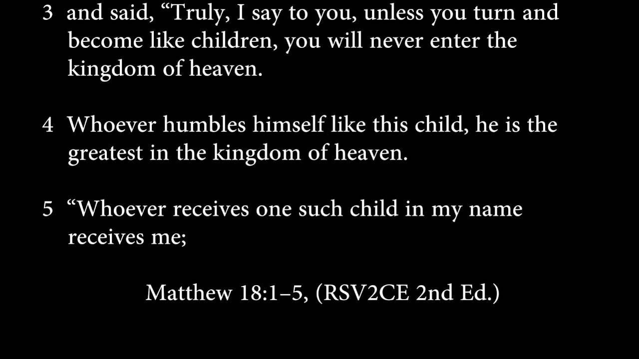 matthew 18:1-5 - YouTube